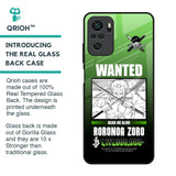 Zoro Wanted Glass Case for Redmi Note 10S