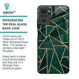 Abstract Green Glass Case For Redmi Note 10S