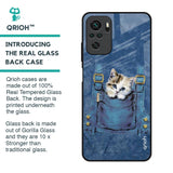 Kitty In Pocket Glass Case For Redmi Note 10S