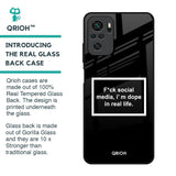 Dope In Life Glass Case for Redmi Note 10S
