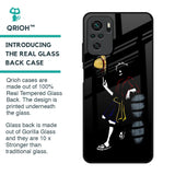 Luffy Line Art Glass Case for Redmi Note 10S