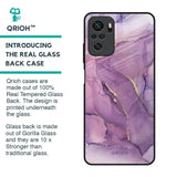 Purple Gold Marble Glass Case for Redmi Note 10S