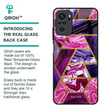 Electroplated Geometric Marble Glass Case for Redmi Note 10S