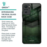 Green Leather Glass Case for Redmi Note 10S