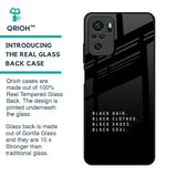 Black Soul Glass Case for Redmi Note 10S