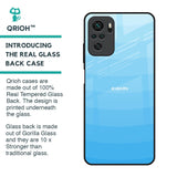 Wavy Blue Pattern Glass Case for Redmi Note 10S