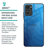 Blue Wave Abstract Glass Case for Redmi Note 10S