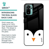 Cute Penguin Glass Case for Redmi Note 10S