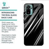 Black & Grey Gradient Glass Case For Redmi Note 10S