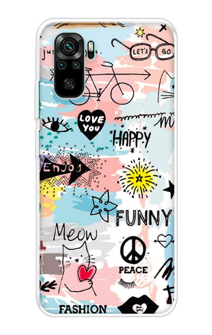 Happy Doodle Redmi Note 10S Back Cover