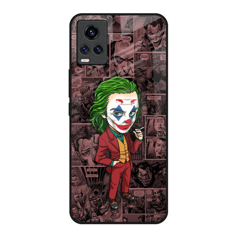 Joker Cartoon Vivo Y73 Glass Back Cover Online
