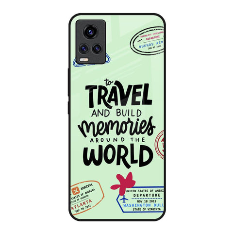 Travel Stamps Vivo Y73 Glass Back Cover Online
