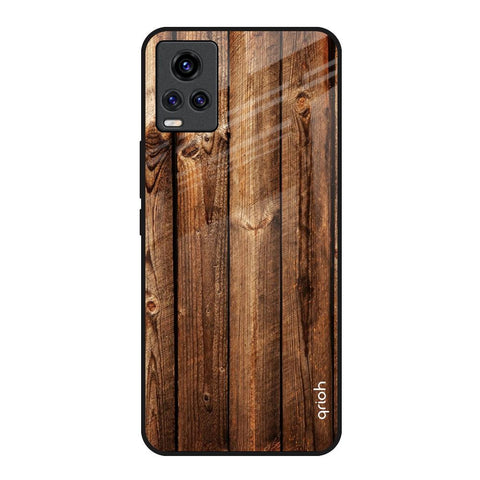 Timber Printed Vivo Y73 Glass Back Cover Online