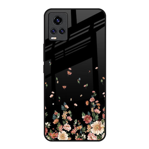 Floating Floral Print Vivo Y73 Glass Back Cover Online