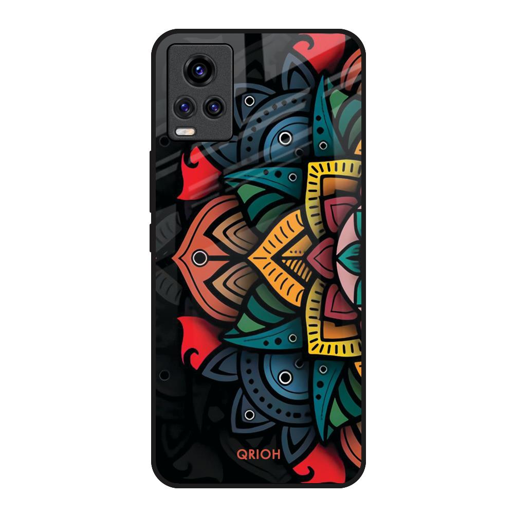 Retro Gorgeous Flower Vivo Y73 Glass Back Cover Online