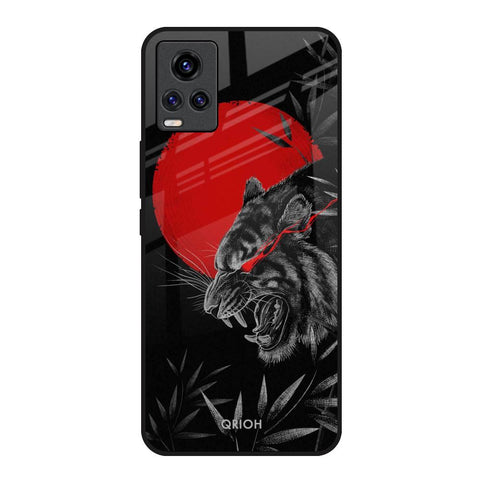 Red Moon Tiger Vivo Y73 Glass Back Cover Online