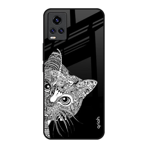 Kitten Mandala Vivo Y73 Glass Back Cover Online