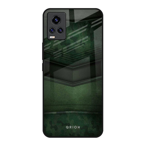 Green Leather Vivo Y73 Glass Back Cover Online