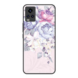 Elegant Floral Vivo Y73 Glass Back Cover Online