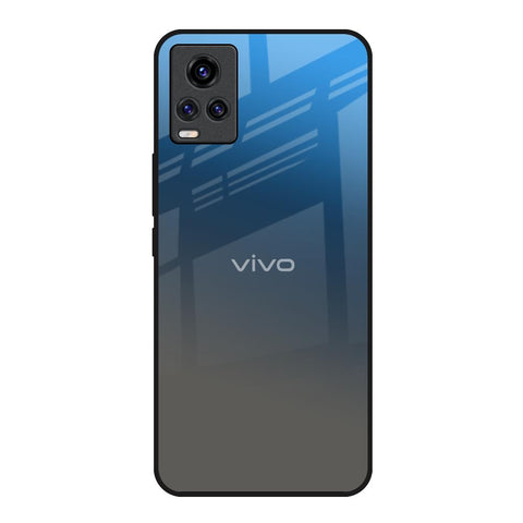 Blue Grey Ombre Vivo Y73 Glass Back Cover Online