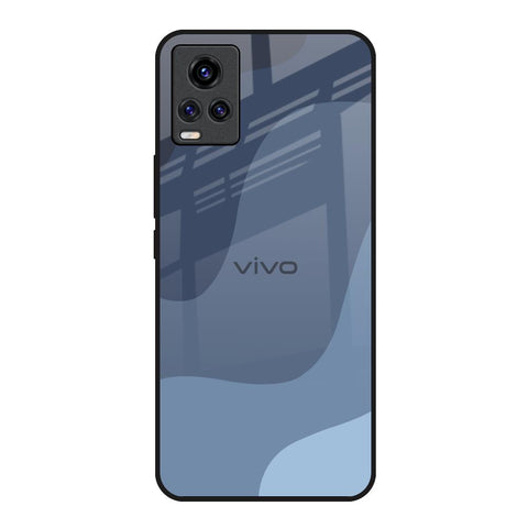 Navy Blue Ombre Vivo Y73 Glass Back Cover Online