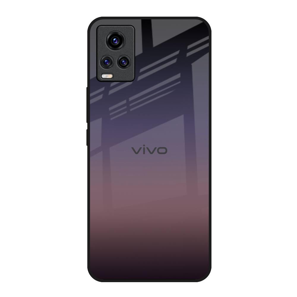 Grey Ombre Vivo Y73 Glass Back Cover Online