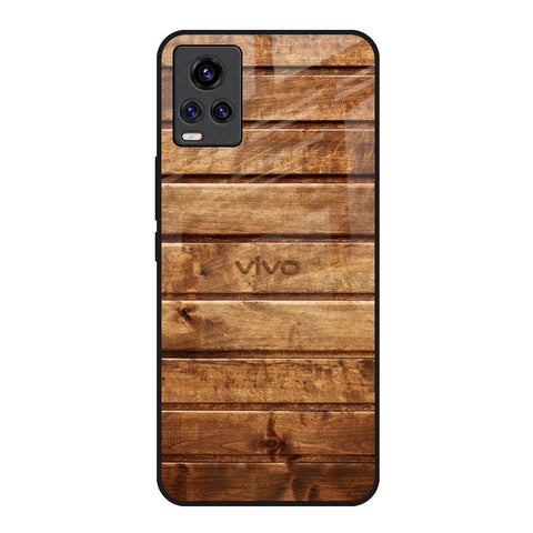 Wooden Planks Vivo Y73 Glass Back Cover Online