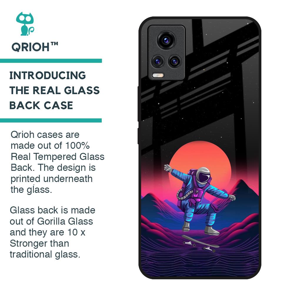Retro Astronaut Glass Case for Vivo Y73