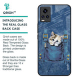 Kitty In Pocket Glass Case For Vivo Y73
