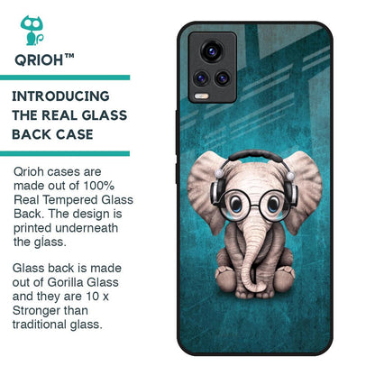 Adorable Baby Elephant Glass Case For Vivo Y73