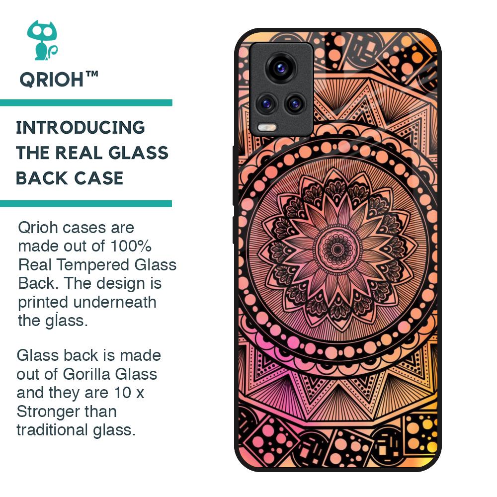 Floral Mandala Glass Case for Vivo Y73