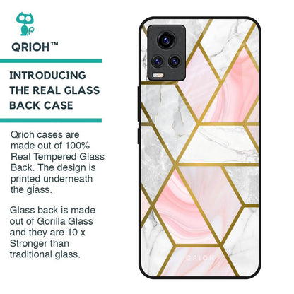 Geometrical Marble Glass Case for Vivo Y73