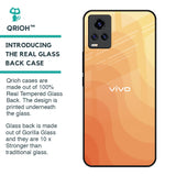 Orange Curve Pattern Glass Case for Vivo Y73