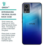 Blue Rhombus Pattern Glass Case for Vivo Y73