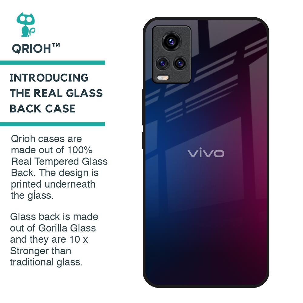Mix Gradient Shade Glass Case For Vivo Y73
