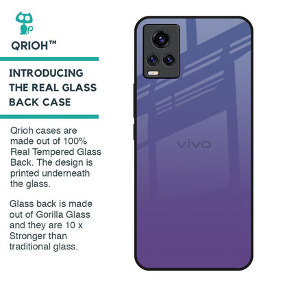 Indigo Pastel Glass Case For Vivo Y73