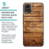 Wooden Planks Glass Case for Vivo Y73