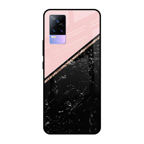 Marble Texture Pink Vivo Y73 Glass Cases & Covers Online