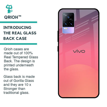 Sunset Orange Glass Case for Vivo Y73