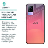 Sunset Orange Glass Case for Vivo Y73