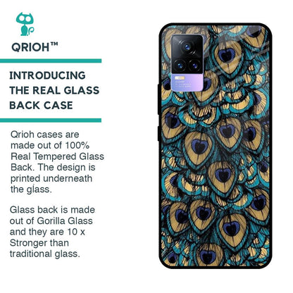 Peacock Feathers Glass case for Vivo Y73
