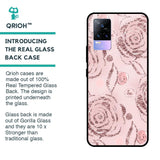 Shimmer Roses Glass case for Vivo Y73