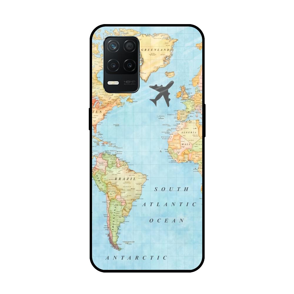 Travel Map Realme 8 5G Glass Back Cover Online