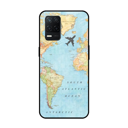 Travel Map Realme 8 5G Glass Back Cover Online