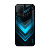 Vertical Blue Arrow Realme 8 5G Glass Back Cover Online