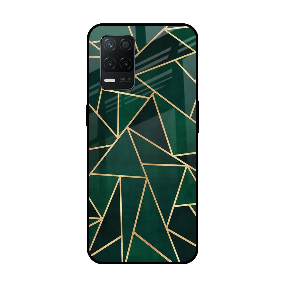 Abstract Green Realme 8 5G Glass Back Cover Online