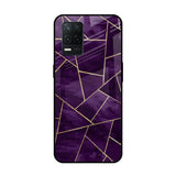 Geometric Purple Realme 8 5G Glass Back Cover Online