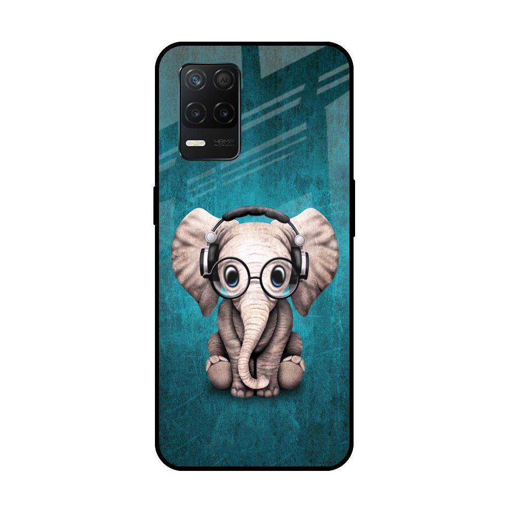 Adorable Baby Elephant Realme 8 5G Glass Back Cover Online