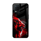 Red Angry Lion Realme 8 5G Glass Back Cover Online