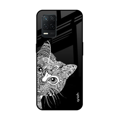 Kitten Mandala Realme 8 5G Glass Back Cover Online